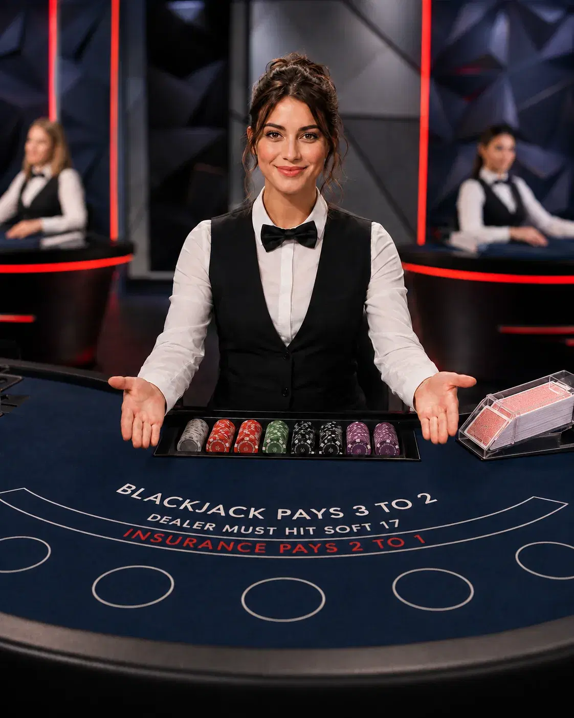 AI dealer at a blackjack table
